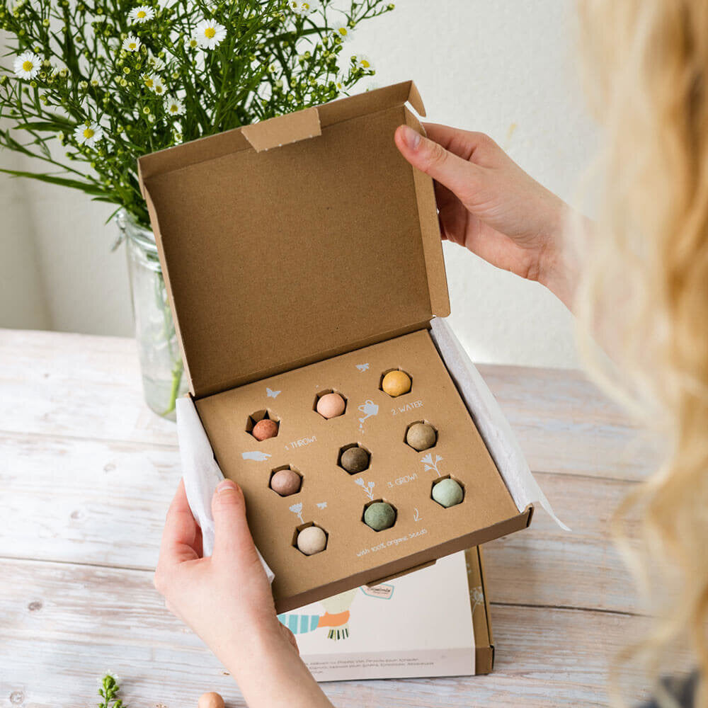 Giftbox Medium 'Het Is Lente' Zaadbolletjes - 9 Stuks
