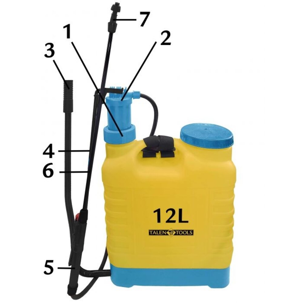 Talen Tools Rugspuit Professioneel12L - Zuurbestendig
