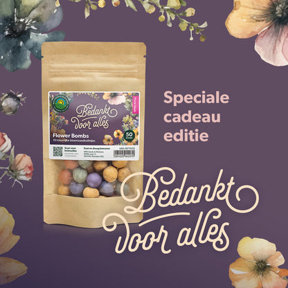  Flower Bombs - Zaadbommen Mix - Bedankt Voor Alles!