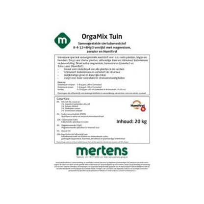  OrgaMix Tuin 20kg | Siertuinmeststof