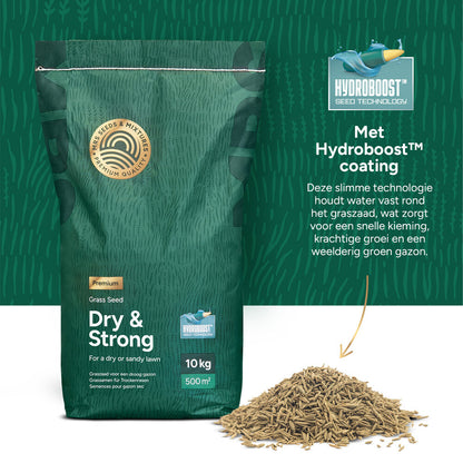  Dry & Strong Premium - Droogtebestendig Graszaad 10 Kg - 500 M²