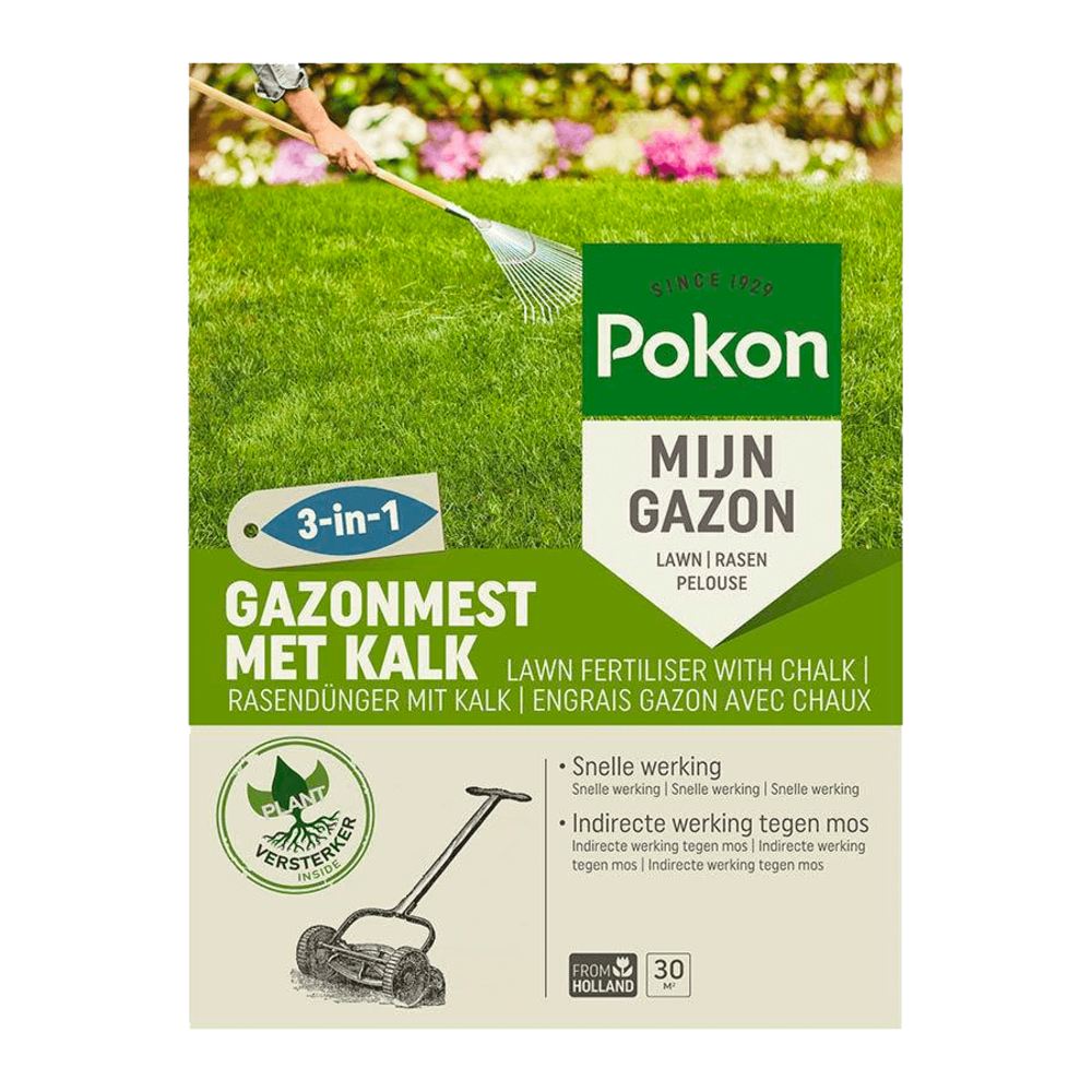 Pokon Gazonmest Met Kalk 3-in-1 | 250m²