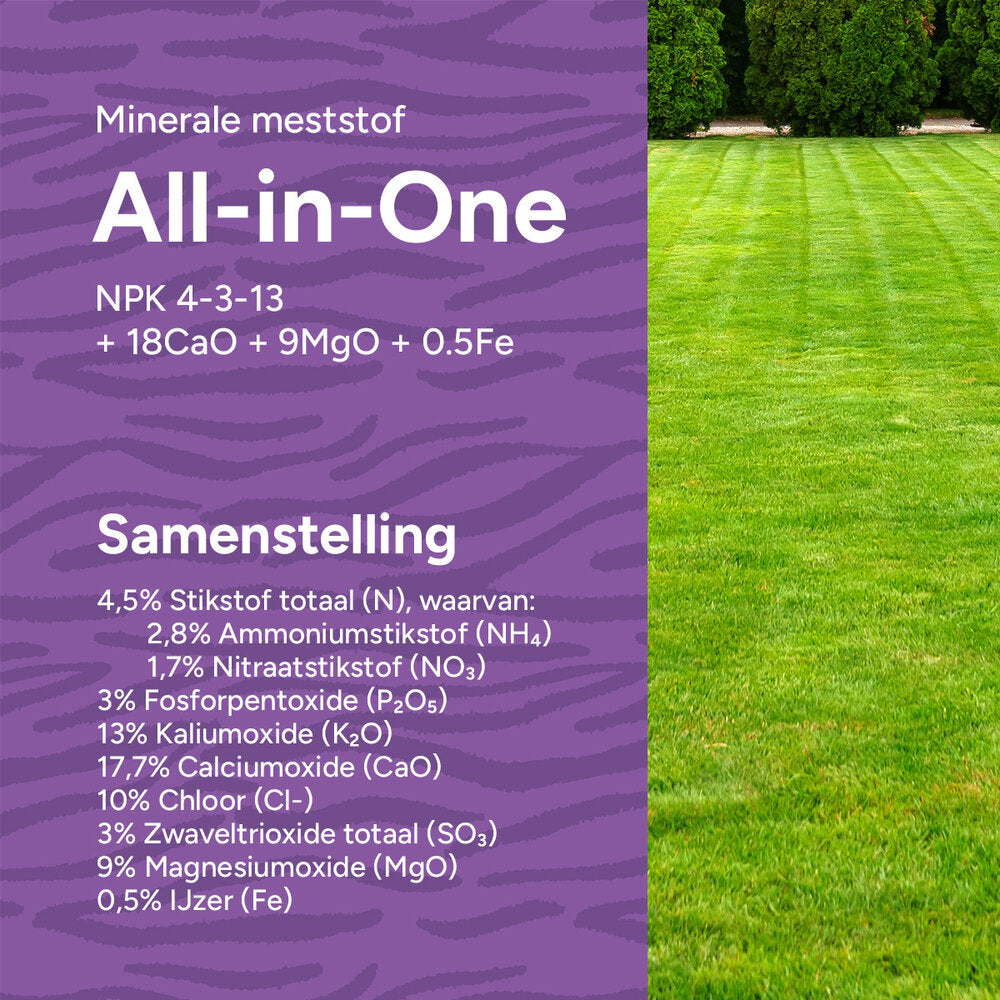  All-in-One - Gazonmest Met Kalk | 20KG-500m2