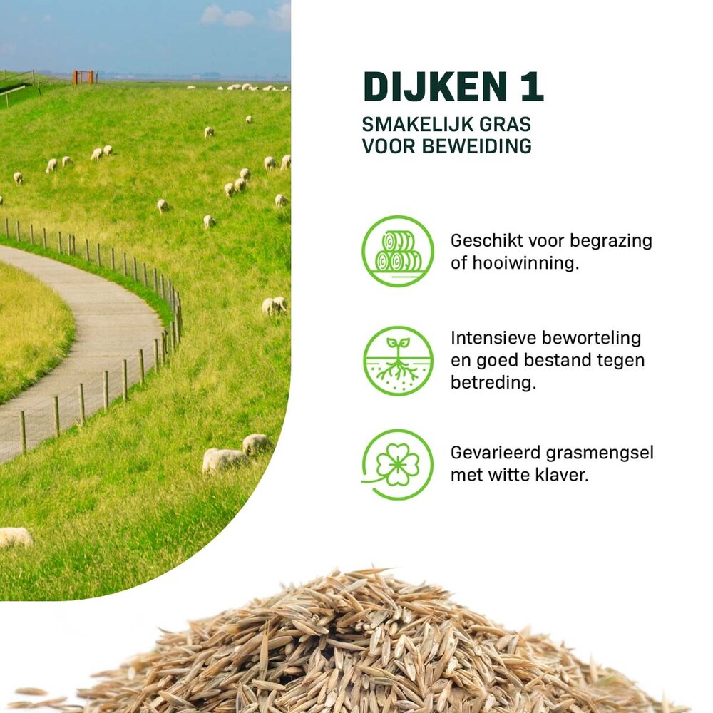  Dijken 1 - 15 Kg | Smakelijk Gras Voor Beweiding