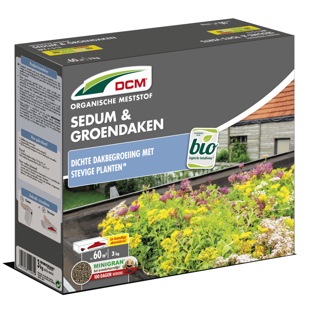 DCM Sedum & Groendaken Meststof 3KG - 60m²