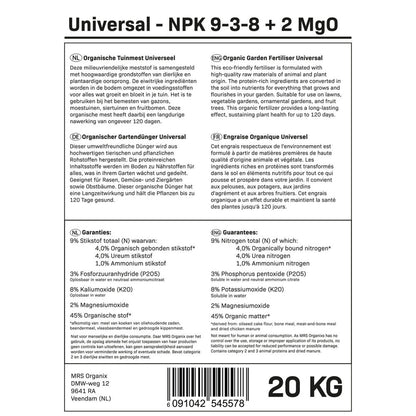  Universal - Organische Tuinmest | 20KG-200m²
