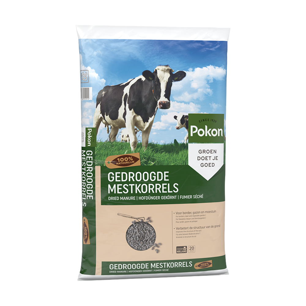Pokon Gedroogde Koemestkorrels - 20kg