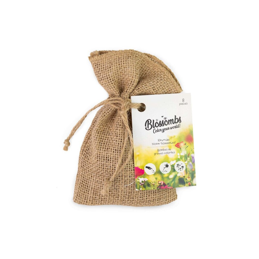  Jute Cadeauzakje Met 8 Zaadbolletjes