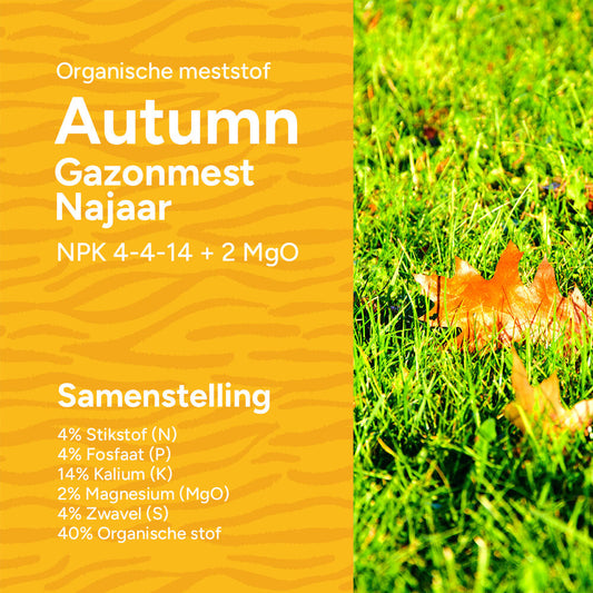  Autumn - Organische Gazonmest Najaar | 18 Kg - 360 M²